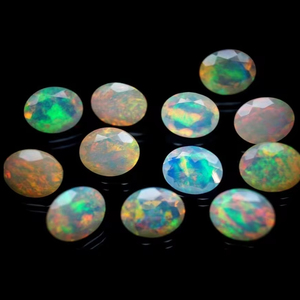 Genuine Ethiopian Opal Gemstone Oval Shape <b>Stone</b> Faceted Ethiopian Opal Gemstone 10x8mm Size Opal <b>Gems</b> Gift for Her - Product Image 1