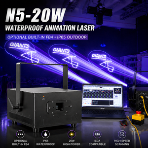 Lumière laser RGB professionnelle pour extérieur 20W étanche avec contrôle FB4 pour concerts, scènes et grandes manifestations - Product Image 1