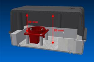 กล่องหุ้มแบบโปรไฟล์สูง PS-14H15 พร้อมเต้ารับ SCHUKO ภายใน ออกแบบมาเพื่อใช้กับชุดจ่ายไฟโดยเฉพาะ - Product Image 6