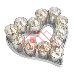 Centro de mesa Vela de cristal antigua Votiva para decoración de boda Portavelas de luz T para hoteles en casa - Product Image 6