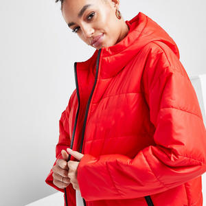 Nouvellement fait entièrement personnalisé tricoté doudoune femmes respirant à capuche hiver 100% Polyester OEM Service - Product Image 4