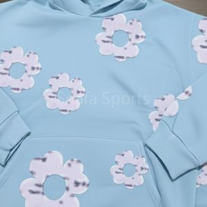 Ensemble de survêtement en denim déchiré de qualité supérieure pour homme, sweat-shirt et pantalon de survêtement décontractés, pull en molleton, pull en denim déchiré - Product Image 3