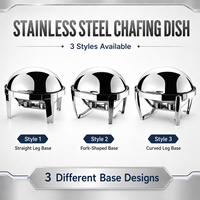 9L Edelstahl Gold Chafing Dish Buffet Speisenwärmer Oval Roll-Top für Hotel, Restaurant, Catering, Gewerbe