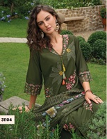 Nouvel ensemble kurti 3 pièces en viscose fantaisie léger avec broderie exclusive parfait pour toutes les occasions