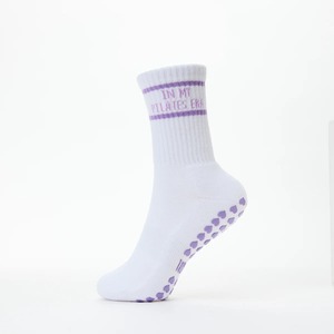 JZVINA-Calcetines Personalizados para Pilates, Medias Antideslizantes con Logo a Rayas, Jacquard, Diseño de Texto, para Multi Pilates, Yoga, Reformer - Product Image 5