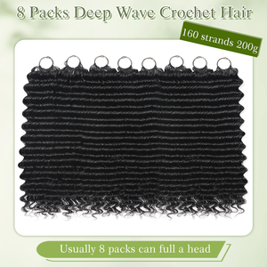 Tốt nhất bán sản phẩm mới Pre looped Crochet tóc con người nước sóng Crochet tóc lông phần mở rộng tóc con người cho phụ nữ - Product Image 3