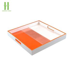 Vietnam Good Quality Factory Direct Price OEM Scallop Lacquer Serving Tray High Quality Finishing Matte Glossy Lacquer <b>Bar</b> Trays - Product Image 4