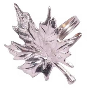 Anneau de serviette en acier inoxydable décoratif de style royal occidental plaqué argent brillant - Product Image 1