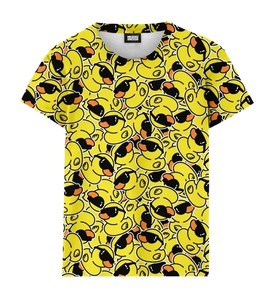 3D lindo pato amarillo impreso camiseta patrón de goma camiseta divertida calle superior neutral manga corta sublimación camisa impresión Digital - Product Image 4