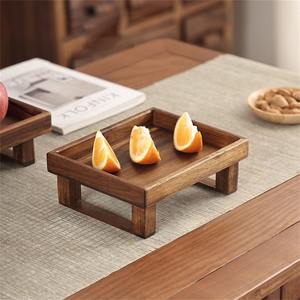 Plateau de service en bois rustique fabriqué à la main avec poignées plateau de présentation de fruits pour la décoration intérieure et les accessoires en bois du fournisseur indien - Product Image 1