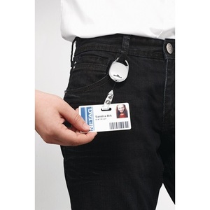 Durable Black Badge Holder with 800 mm Strap Snap Fastener Loop Accessory - Product Image 3