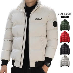 Chaquetas acolchadas con logotipo personalizado para hombre, chaqueta acolchada de color personalizada de manga larga para adultos, chaqueta Bomber de diseño personalizado para hombre - Product Image 5