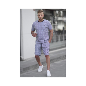 Pantalones cortos informales de verano a la moda para hombre al por mayor, traje tejido transpirable de color sucio a bajo precio - Product Image 4