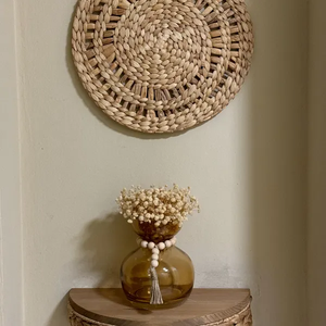 Jacinto de agua hecho a mano para colgar en la pared, pieza de decoración del hogar de fibra Natural para una vida ecológica, decoración sostenible del hogar - Product Image 5