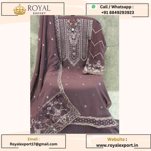 Lanzamiento de una Hermosa Colección de Trajes Indios y Pakistaníes de Falsa Georgette Santoon, Disponible a Precio de Mayoreo en Surat, India - Product Image 5