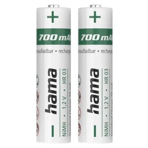 แบตเตอรี่มินิสไตล์ AAA แบบชาร์จได้ 700mAh (2 ชิ้น) 00223525 - Product Image 1