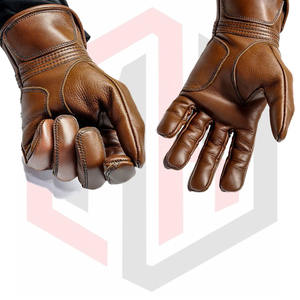 2025 Offre Spéciale cuir de vachette marron bâton gants de travail de soudage couture ignifuge 7 oz épaisseur 16 pouces longueur résistant à la déchirure - Product Image 1