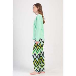 Conjunto de Pijama KADIN P.SUPREM O YAKA UZUN KOL ETEGI OVAL - MINT - MINT - Product Image 2