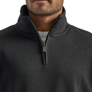 Best Selling Custom Black Cotton Sweatshirt Wholesale <b>Mens</b> <b>Quarter</b> <b>Zip</b> Sweatshirts - Product Image 3