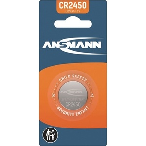 CR2450 3V 620mAh แบตเตอรี่เซลล์ปุ่ม 24.5 X 5 มม- 1 ชิ้น/แพ็คบลิสเตอร์-ANSMANN - Product Image 1