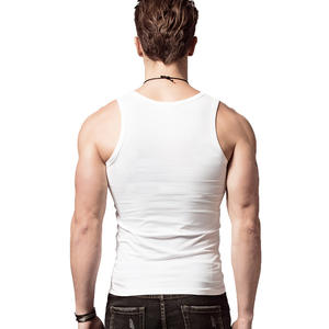 Wholesale High Quality <b>Men</b> Fitness <b>Vest</b> <b>Ribbed</b> Singlet Gym Outdoor Running Sports Plain Training Breathable <b>Men's</b> Tank Tops - Product Image 2