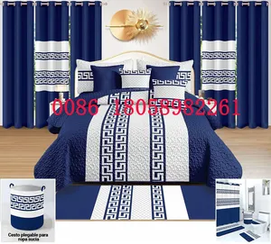 22pcs bedsheet सेट कपास राजा आकार पर्दे और bedsheets रजाई बिस्तर सेट bedsheets पर्दा और pillowcase सेट 10pcs