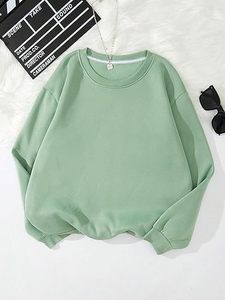 เสื้อฮู้ดไหมพรมถักนิตติ้ง 100% ผ้าฝ้าย สไตล์ลำลองแนวสตรีท ทรงโอเวอร์ไซส์ สำหรับผู้หญิง แบบหลวมๆ ไหล่ตก ขายดี - Product Image 2