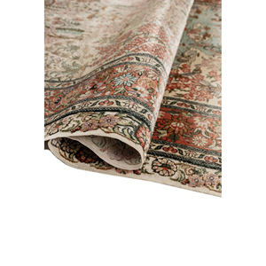 Tapis en soie noué à la main Gulmarg vert, motif floral, forme rectangulaire pour la maison - Pae-6438, tapis pour chambre et salon - Product Image 2