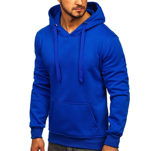เสื้อฮู้ดแบบสวมหัวของผู้ชายเสื้อฮู้ดสีทึบดีไซน์แบบสตรีท - Product Image 6