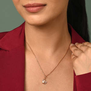 Pendentif Cœur en Or 14K avec Perle d'Eau Douce Adah, Chaîne Tendance, Diamant Taillé Coussin, Plaqué Rhodium, Or Rose, Motif Papillon et Fleur - Product Image 3