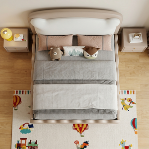 เฟอร์นิเจอร์ห้องเด็กสไตล์ครีม เตีย<span class=keywords><strong>ง</strong></span>คู่หุ้มเบาะไร้เสีย<span class=keywords><strong>ง</strong></span>รบกวน รูปทรงสัตว์น่ารัก สำหรับพื้นที่ขนาดเล็ก เตีย<span class=keywords><strong>ง</strong></span>เด็ก - Product Image 2