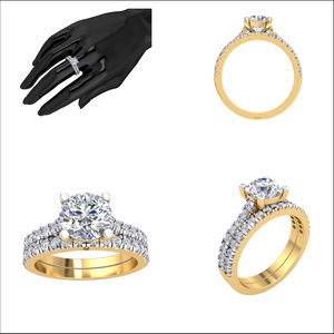 Bague classique en or 10 carats pour femme élégante avec 1.51Cts VS Clarity Lab Grown EF Color Diamond Jewelry - Product Image 4