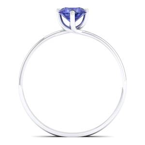 Reyes แหวนพลอย Tanzanite สีทอง14K แบบมินิมอลผู้ผลิต ODM เครื่องประดับอัญมณี Tanzanite สำหรับงานแต่งงานดีไซน์ตามสั่งสำหรับผู้หญิง - Product Image 4