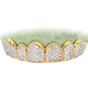 Lujo 14K Dientes de oro sólido Grillz Personalizado Iced Out VVS Moissanite Dientes de diamante Joyería de hip hop para hombres - Product Image 4