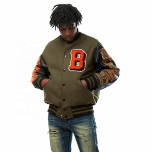 Veste de baseball universitaire pour hommes vestes d'université de qualité supérieure avec logo de broderie chenile Vestes d'université brodées pour hommes - Product Image 4