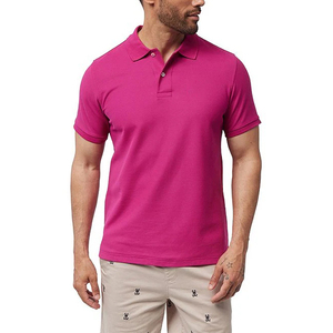 Polo de golf personnalisé en coton pour homme, manches courtes, coupe oversize, motif à carreaux uni, respirant, décontracté, uniforme, vêtements en gros - Product Image 1