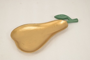 Sang Trọng Vàng Apple món ăn phục vụ Platter và khay tiệc cưới Bảng trang trí phụ kiện phục vụ khay lớn với lá - Product Image 4