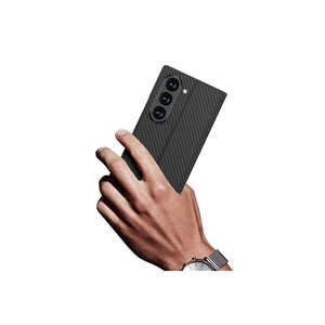 "Carbon Fiber Magnetic Wallet Case for Samsung for Galaxy Z Fold 6-Luxury Flip Cover with <b>Card</b> <b>Holder</b> & Electroplate Design" - Product Image 4