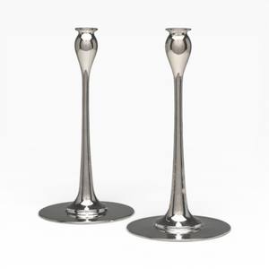 Antique Silver Tall Metal <b>Candle</b> Holder With Classic Turned Design And <b>Square</b> Base For Elegant Home Decor - Product Image 5