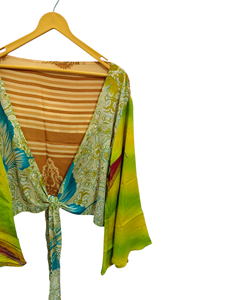 เสื้อชายหาดผ้าไหมสั้นหลากสีเสื้อเบลาส์ผ้าไหมหลากสีใส่ในบ้าน - Product Image 4