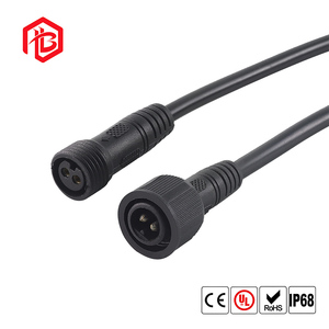 Bett M8 M12 M15 M20 Wasserdichter Power-LED-Adapter 2P 3-adrig IP67 Stecker/Buchse Kupferkontakt 10A Nennstrom Rundes PA66-Gehäuse - Product Image 2