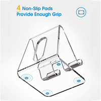 Soporte para Teléfono Móvil, Acrílico, Ecológico, Ligero, Transparente, Portátil, Personalizable, Moderno, Resistente al Agua, Organizador
