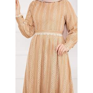 Modest Open <b>Abayas</b> Hijab Dress Lace Waist Belt Mink Silk Chiffon Soft Comfortable Long for Boys Ready Stock XS-4XL for Summer - Product Image 5