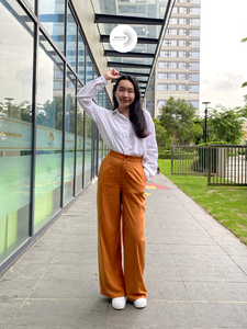 กางเกงขายาวผ้าลินินผสม ไม่ซีดจาง ไม่หดตัว สไตล์ลำลอง สำหรับฤดูใบไม้ร่วง ผลิตจากโรงงานในเวียดนาม รับผลิตแบบ OEM ODM - Product Image 6