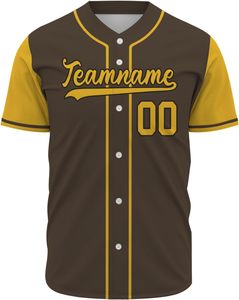 Camiseta de Béisbol Sublimada con Botones y Mangas en Contraste Estampadas, Talla Grande, Ropa Deportiva Transpirable, Uniforme Sublimado - Product Image 1