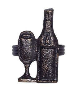 Anneau de serviette de créateur en aluminium pour mariage, anneau de mouchoirs décoratif de TABLE d'hôtel - Product Image 3
