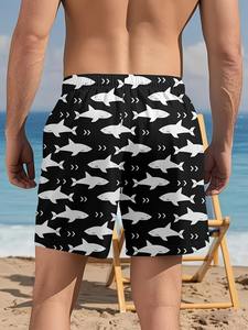 Short de basket-ball en maille pour homme Pantalon de jogging respirant avec logo brodé personnalisé quantité minimale de commande bas élastique taille moyenne solide motif 3D Sports décontractés - Product Image 4