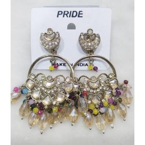Ensemble de boucles d'oreilles pour femmes au meilleur design avec des perles Bijoux de mode Convient au marché international Fête et mariage Utilisation en provenance d'Inde - Product Image 2