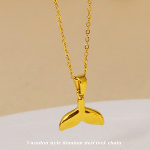 สร้อยคอจี้รูปเปลือกหอยและดาวทะเล ดีไซน์เฉพาะตัว สำหรับฤดูร้อน ผลิตจากสแตนเลส 316L ป้องกันการแพ้และสีไม่ซีดจาง - Product Image 6