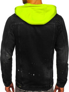 Chaqueta vaquera con capucha de invierno Retro para hombre, ropa de abrigo informal de estilo Hip Hop impermeable con decoración de piel, precio barato OEM - Product Image 2